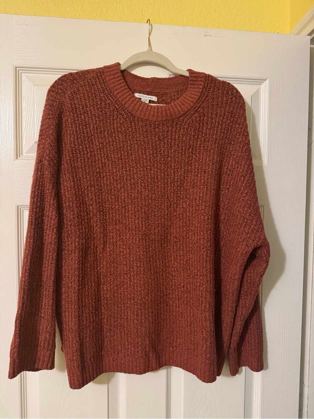 American Eagle Outfitters Rust Crew Neck Sweater